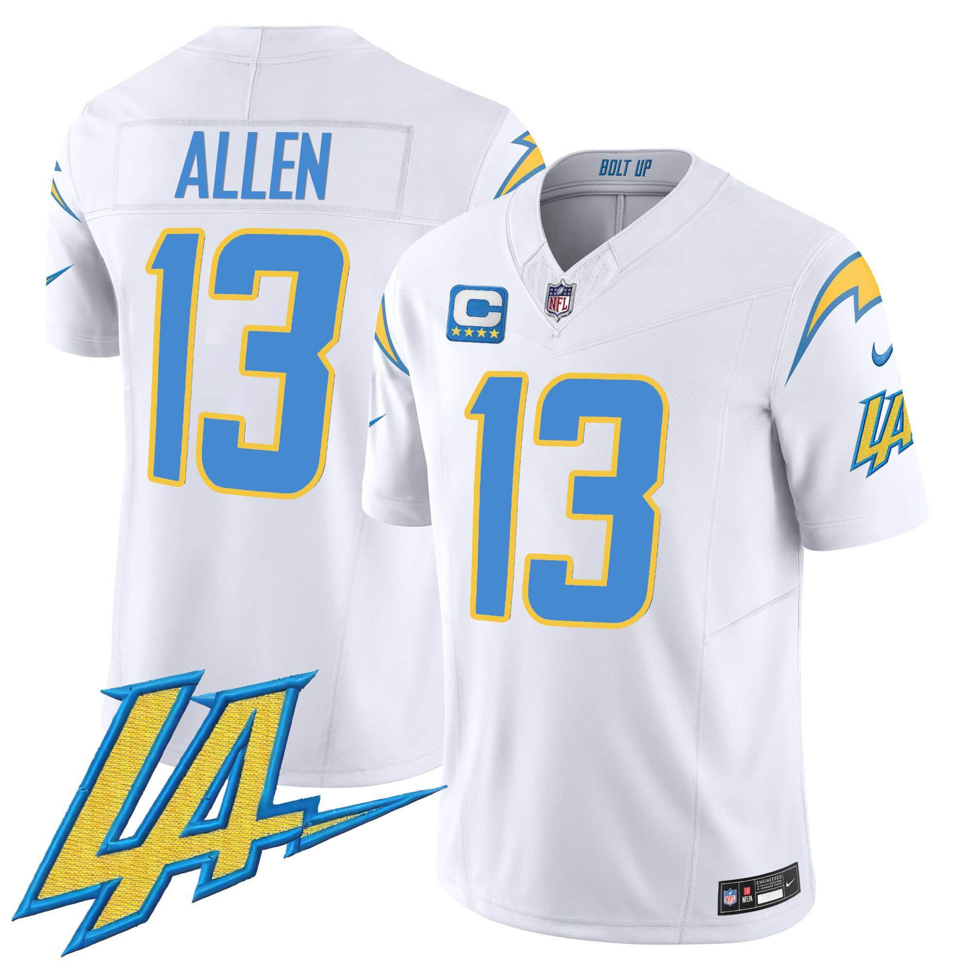 Men Los Angeles Chargers 13 Allen White 2024 Nike Vapor Limited NFL Jersey